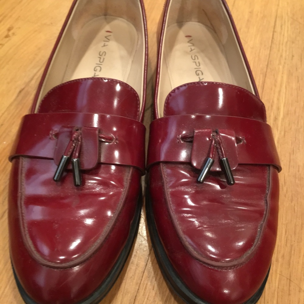 Via Spiga Red Loafers
